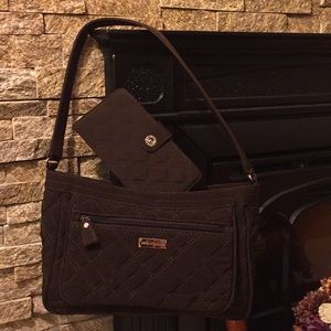 Vera Bradley  Brown Quilted Bag And Wallet 💐